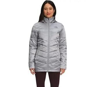 The North Face Women's Grey Tamburello Parka Medium Gray Jacket Glaciercore